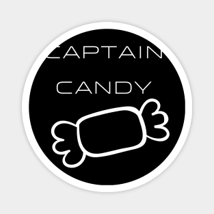 Captain Candy Typography White Design Magnet